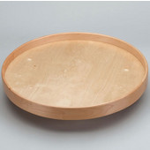  28'' Diameter Natural Wood Full Circle Lazy Susan, Independently Rotating, Single Shelf Only with Pre-Drilled Center Hole, 8-Bulk Pack, Maple Finish