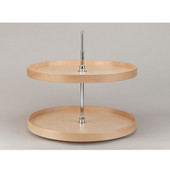 Rev-A-Shelf Full Round Best Quality Natural Wood 2 Tray Lazy Susan, 18'' - 32'' Diameters Available