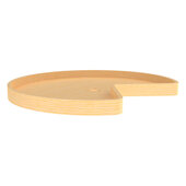  28'' Diameter Natural Wood Kidney Shaped Lazy Susan, Independently Rotating, Single Shelf Only with Pre-Drilled Center Hole, 8-Bulk Pack, Maple Finish