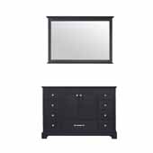  Dukes 48'' Espresso Single Vanity Base Only With 46'' Mirror, 47''W x 21-1/2''D x 33-1/4''H