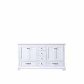  Dukes 60'' White Vanity Base Cabinet Only, 59''W x 21-1/2''D x 33-1/4''H