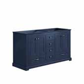  Dukes 60'' Navy Blue Vanity Base Cabinet Only, 59''W x 21-1/2''D x 33-1/4''H