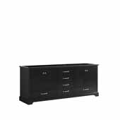  Dukes 80'' Espresso Vanity Base Cabinet Only, 79''W x 21-1/2''D x 33-1/4''H