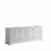  Dukes 84'' White Vanity Base Cabinet Only, 83''W x 21-1/2''D x 33-1/4''H