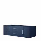  Geneva 60'' Navy Blue Vanity Base Cabinet Only, 59-1/4''W x 21-1/2''D x 18-1/4''H