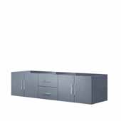  Geneva 72'' Dark Grey Vanity Base Cabinet Only, 71-1/4''W x 21-1/2''D x 18-1/4''H