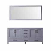  Jacques 72'' Dark Grey Double Vanity Base Only With 70'' Mirror, 71''W x 21-1/2''D x 33-1/4''H