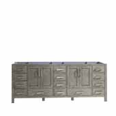  Jacques 84'' Distressed Grey Vanity Base Cabinet Only, 83''W x 21-1/2''D x 33-1/4''H