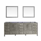  Jacques 84'' Distressed Grey Double Vanity Base Only With 34'' Mirrors, 83''W x 21-1/2''D x 33-1/4''H