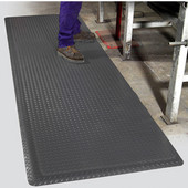  Supreme Diamond Foot Floor Mat, 4' x 75' x 11/16'', Grey
