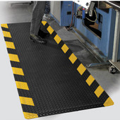  Ultimate Diamond Foot Floor Mat, 2' x 3' x 15/16'', Chevron Black/Yellow