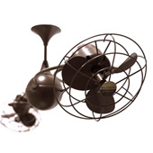  Italo Ventania Rotational Ceiling Fan (Damp Location Rated), Bronzette w/ Metal Blades & Decorative Cages