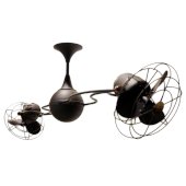 Italo Ventania Rotational Ceiling Fan, Bronze w/ Metal Blades & Decorative Cages