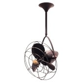 Jarold Direcional Ceiling Fan, Bronze with Metal Blades & Decorative Cages