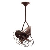  Jarold Direcional Ceiling Fan (Damp Location Rated), Bronzette with Metal Blades & Decorative Cages