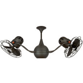 Vent-Bettina Rotational Ceiling Fan, Bronze with Metal Blades & Decorative Cages