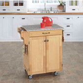 Mix & Match Cuisine Cart, Natural Base, Grey Granite Top, 32-1/2'' W x 18-3/4'' D x 36'' H