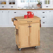 Mix & Match Cuisine Cart, Natural Base, Wood Top, 32-1/2'' W x 18-3/4'' D x 36'' H