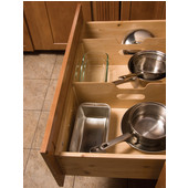 Peg Drawer Organizer - Wood Peg Dish Storage Insert - CliqStudios