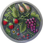  Tuscan Collection 1-3/8'' Diameter Tuscan Bounty Round Cabinet Knob in Hand-Tinted Antique Pewter, 1-3/8'' Diameter x 7/8'' D