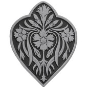  English Garden Collection 1-1/2'' Wide Dianthus Cabinet Knob in Antique Pewter, 1-1/2'' W x 7/8'' D x 1-7/8'' H