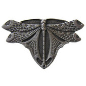  Period Pieces Collection 1-3/4'' Wide Dragonfly Cabinet Knob in Antique Pewter, 1-3/4'' W x 7/8'' D x 1-1/8'' H