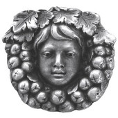  Tuscan Collection 1-3/8'' Diameter Fruit of the Vine Round Cabinet Knob in Antique Pewter, 1-3/8'' Diameter x 7/8'' D