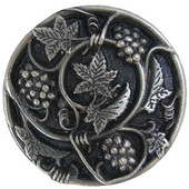  Tuscan Collection 1-5/16'' Diameter Grapevines Round Cabinet Knob in Antique Pewter, 1-5/16'' Diameter x 7/8'' D
