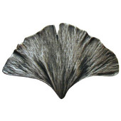  Woodland Collection 2-1/8'' Wide Ginkgo Leaf Cabinet Knob in Antique Pewter, 2-1/8'' W x 7/8'' D x 1-3/8'' H