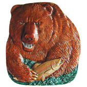  Lodge & Nature Collection 1-3/8'' Wide Shore Lunch (Bear) Cabinet Knob in Hand-Tinted Antique Pewter, 1-3/8'' W x 7/8'' D x 1-5/8'' H