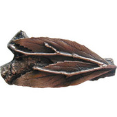  Woodland Collection 2-1/8'' Wide Leafy Twig Cabinet Knob in Antique Copper, 2-1/8'' W x 1-1/8'' D x 1'' H