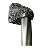  King's Road Collection 12'' Wide Acanthus Fluted Bar Appliance Pull in Antique Pewter, 12'' W x 2-1/2'' D x 2-1/8'' H