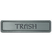  Kitchen ID Collection 4'' Wide (Horizontal) ''Trash'' Cabinet Pull in Antique Pewter, 4'' W x 7/8'' D x 7/8'' H