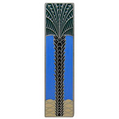  Tropical Collection 4'' Wide Royal Palm/Periwinkle (Vertical) Cabinet Pull in Enameled Antique Pewter, 4'' W x 7/8'' D x 1'' H