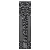 Tropical Collection 4'' Wide Royal Palm (Vertical) Cabinet Pull in Antique Pewter, 4'' W x 7/8'' D x 1'' H
