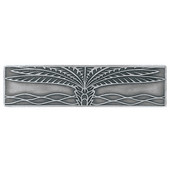  Tropical Collection 4'' Wide Royal Palm (Horizontal) Cabinet Pull in Antique Pewter, 4'' W x 7/8'' D x 1'' H
