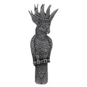  Tropical Collection 4-5/8'' Wide Cockatoo (Vertical - Left Side) Cabinet Pull in Antique Pewter, 4-5/8'' W x 7/8'' D x 1-3/4'' H