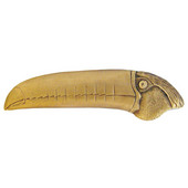  Tropical Collection 4-3/8'' Wide Toucan (Right Side) Cabinet Pull in Antique Brass, 4-3/8'' W x 7/8'' D x 1-1/4'' H