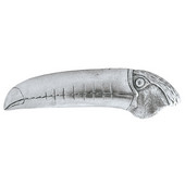  Tropical Collection 4-3/8'' Wide Toucan (Right Side) Cabinet Pull in Brilliant Pewter, 4-3/8'' W x 7/8'' D x 1-1/4'' H