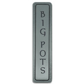  Kitchen ID Collection 4'' Wide (Vertical) ''Big Pots'' Cabinet Pull in Antique Pewter, 4'' W x 7/8'' D x 7/8'' H