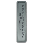  Kitchen ID Collection 4'' Wide (Vertical - 2 Lines) ''Small Appliances'' Cabinet Pull in Antique Pewter, 4'' W x 7/8'' D x 7/8'' H