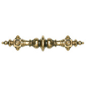  King's Road Collection 6-3/8'' Wide Portobello Road (Crystals) Cabinet Pull in 24K Satin Gold, 6-3/8'' W x 1-7/8'' D x 1-1/4'' H