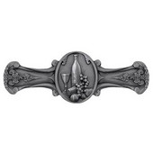  Tuscan Collection 4'' Wide Best Cellar (Wine) Cabinet Pull in Antique Pewter, 4'' W x 7/8'' D x 1-1/2'' H