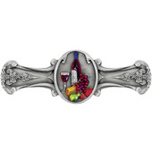 Tuscan Collection 4'' Wide Best Cellar (Wine) Cabinet Pull in Pewter Hand Tinted , 4'' W x 7/8'' D x 1-1/2'' H