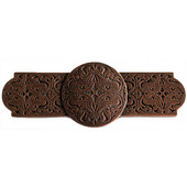 Classic Collection 4'' Wide Renaissance Etch Cabinet Pull in Antique Copper, 4'' W x 7/8'' D x 1-1/2'' H