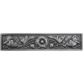  English Garden Collection 4-7/8'' Wide Poppy Cabinet Pull in Antique Pewter, 4-7/8'' W x 7/8'' D x 1'' H
