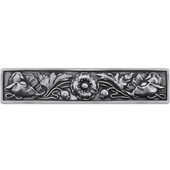  English Garden Collection 4-7/8'' Wide Poppy Cabinet Pull in Brilliant Pewter, 4-7/8'' W x 7/8'' D x 1'' H