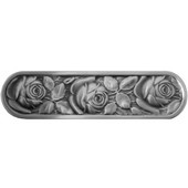  English Garden Collection 4-3/8'' Wide McKenna's Rose Cabinet Pull in Antique Pewter, 4-3/8'' W x 7/8'' D x 1-1/4'' H