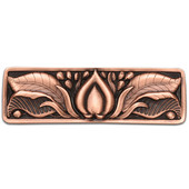  Nouveau Collection 4-1/8'' Wide Hope Blossom Cabinet Pull in Antique Copper, 4-1/8'' W x 7/8'' D x 1-3/8'' H