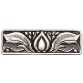  Nouveau Collection 4-1/8'' Wide Hope Blossom Cabinet Pull in Brilliant Pewter, 4-1/8'' W x 7/8'' D x 1-3/8'' H